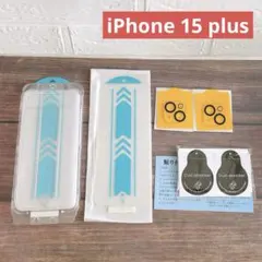 iPhone 15 plus ガラスフィルム カメラフィルム ガイド枠