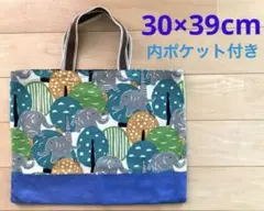 北欧柄　ハンドメイド　手提げ　絵本袋　レッスンバック　男の子