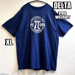 【DELTA PRO WEIGHT】プリントTシャツ　ネイビー　古着　XL