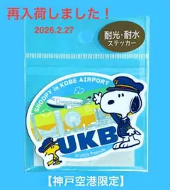 【神戸空港　限定品】スヌーピー　耐光・耐水ステッカー（街並み）