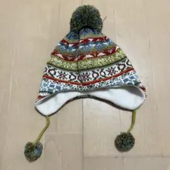 ノルディック柄　ニット　ベビー帽子　44-46cm
