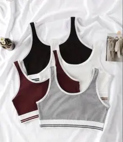 【新品】ノンワイヤー スポーツブラ 4点セット XLサイズ