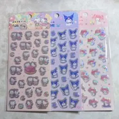 【新品】大人気❣️ キティちゃん マイメロ クロミ ぷっくりシール ぷくっとシール