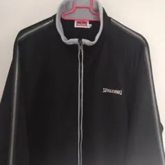 SPALDING 黒 ジャージ ジャケット【着丈約70cm】のサムネイル