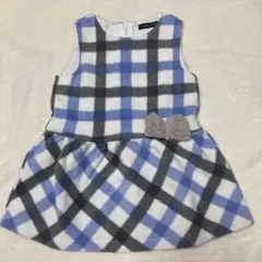 BeBe チェック柄 ノースリーブワンピース 80