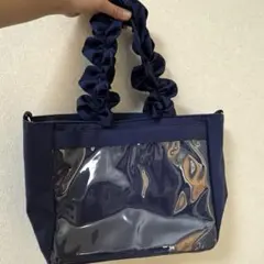 ザッカマート　A4多機能2WAYハンドルフリルトートバッグ　ネイビー　痛バ