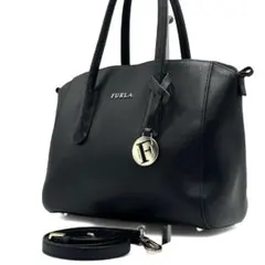 m*k様 【美品】 FURLA フルラ 2way テッサ ハンドバッグ ブラック