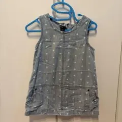 babyGap ドット柄 デニムワンピース 2歳
