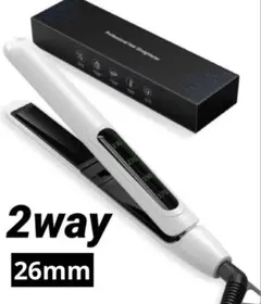 2way☆ ストレート カール ヘアアイロン マイナスイオン セラミックプレート