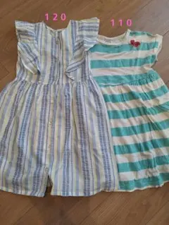 BREEZE ブリーズ110 120 まとめ売り ワンピース キッズ ストライプ