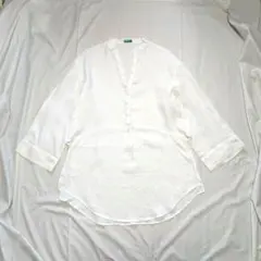 【BENETTON】希少00sリネン製シアー生地オーバーサイズチュニックのサムネイル