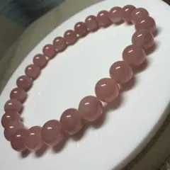 85112】 シンセティックルビー8mm ラウンドビーズブレスレット 紅鋼玉