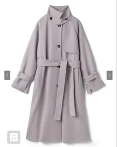 GRL リボンベルト付きフェイクウールトレンチコート
