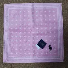 【新品・未使用】Polo Ralph Lauren 　ピンク　タオルハンカチ