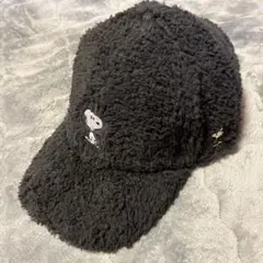 スヌーピー刺繍 黒 ベースボールボアキャップ 58cm