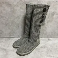 UGG アグ ニットブーツ ロングブーツ 2WAY グレー フラット シューズ UGG アグ ニットブーツ ロングブーツ 2WAY グレー フラット