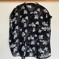 provoke シアーシャツ 半袖 刺繍 ビーズ ブラック - メルカリ