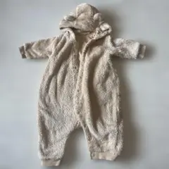 クマロンパース　ベージュ フード付きロンパース 95cm未満　UNIQLO