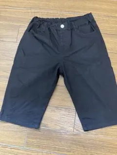 ハーフパンツ　ストレッチ黒160