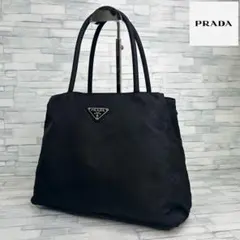 極美品 160 PRADA プラダ ハンドバッグ トートバッグ ブラック cf4