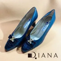 ダイアナ　DIANA パンプス　ゴールド金具　革靴　昭和　レトロ　希少　レア