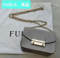 FURLA グレー ショルダーバッグ