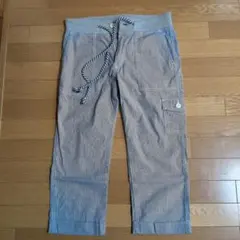 ストライプ柄 クロップドパンツ マリンスタイル　カーゴパンツ 　メンズ　Мのサムネイル
