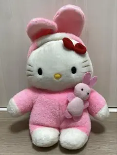 【美品】ハローキティ ウサギ着ぐるみ大ぬいぐるみ