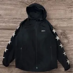 LUXE/R スター柄 フード付きジャンパー 黒 Lサイズ