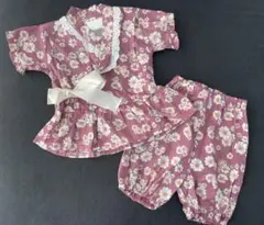 バースデイ　ベビー　花柄　甚平　80サイズ