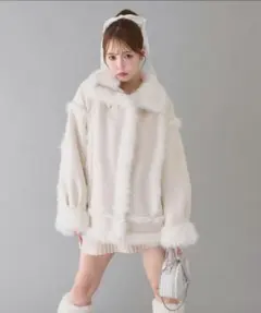 one after another NICE CLAUP ムートンミドルコート