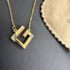 【ヴィンテージ】GIVENCHY Gロゴ ネックレス ゴールドカラー