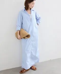 パジャマストライプスキッパーワンピース