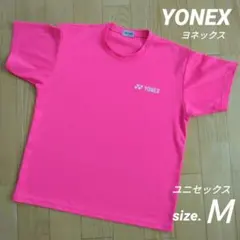 YONEX ヨネックス/Tシャツユニセックス Mサイズ　蛍光ピンク