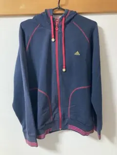 adidas アディダス　パーカー　セットアップ　レディース　ネイビー　ピンク