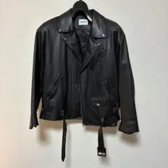 モンキータイムレザー ダブルライダースジャケット 黒 S 本革 羊革のサムネイル