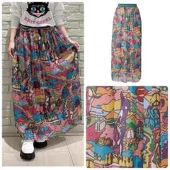あいごん 様専用⭐︎美品⭐︎MORE FUN柄 プリーツスカートのサムネイル