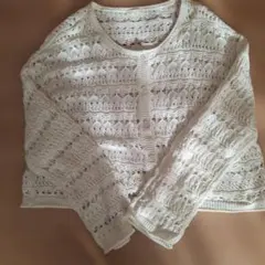 UNIQLO　ホワイトレース編みカーディガン XL