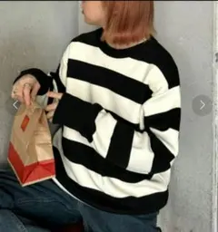 美品★CIAOPANIC TYPY スウェットライクニット ボーダー