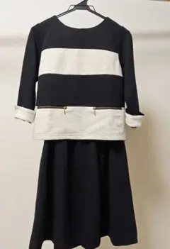 黒と白のストライプ セットアップ