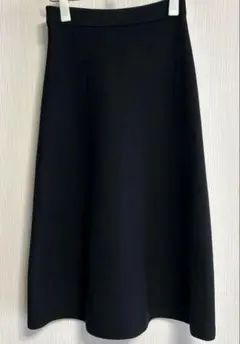 UNIQLOウォッシャブルミラノリブフレアスカート Mサイズ ブラック