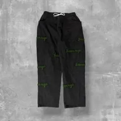 【極太・激レア】Sawnyu サガラ刺繍 デニム パンツ 黒 Y2K ストリート