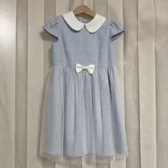 水色 襟付き ワンピース