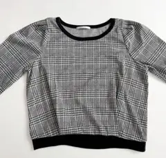 定価4000円以上　現在未製造　トップス　レトロガール　黒　ブラック　千鳥格子柄