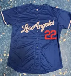 90s ロサンゼルス ドジャース 32番 ベースボールシャツ XL グレー