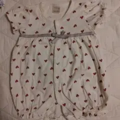 petit main ハート柄ロンパース 70
