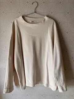 【UNIQLO U 】再値下げ❗️クリーム色 長袖Tシャツ XL