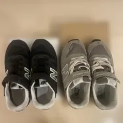 New Balance グレー スニーカー ベルクロ
