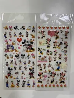 【24時間以内発送】 ディズニー ミッキー＆フレンズ 立体シール 2枚セット