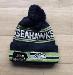 NEW ERA NFL シアトル・シーホークス ニット帽 ポンポン付き